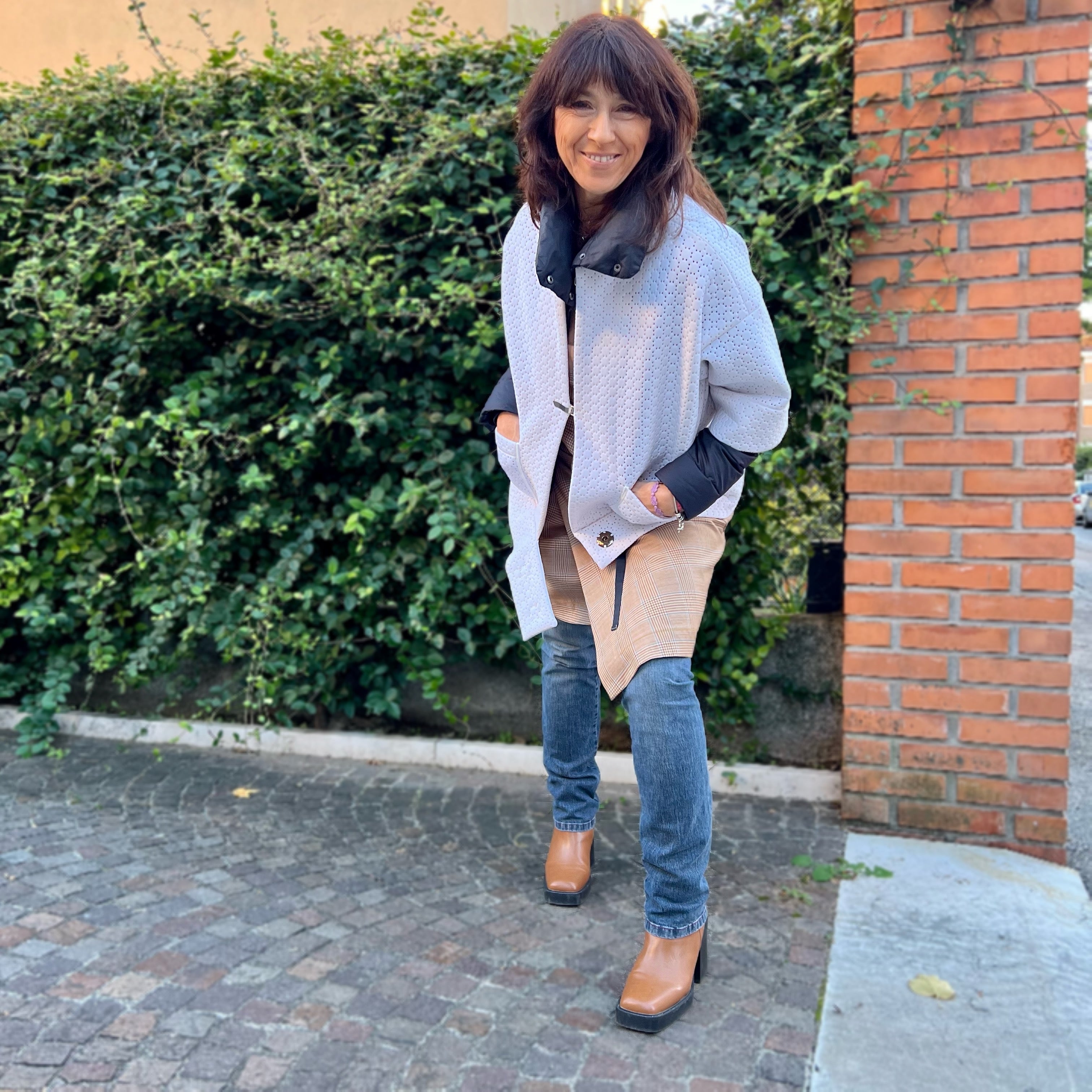 Giacca in neoprene bianco