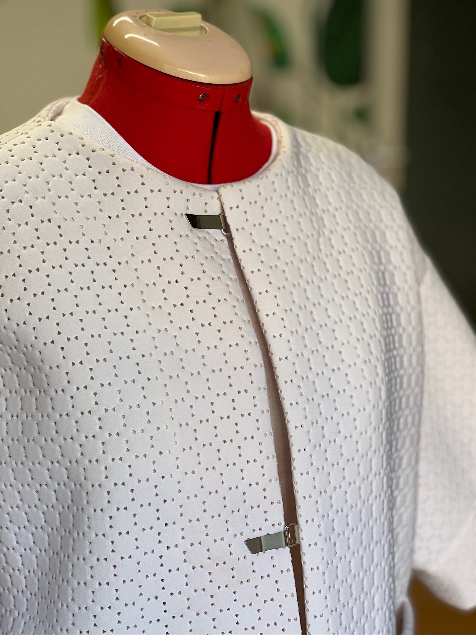 Giacca in neoprene bianco