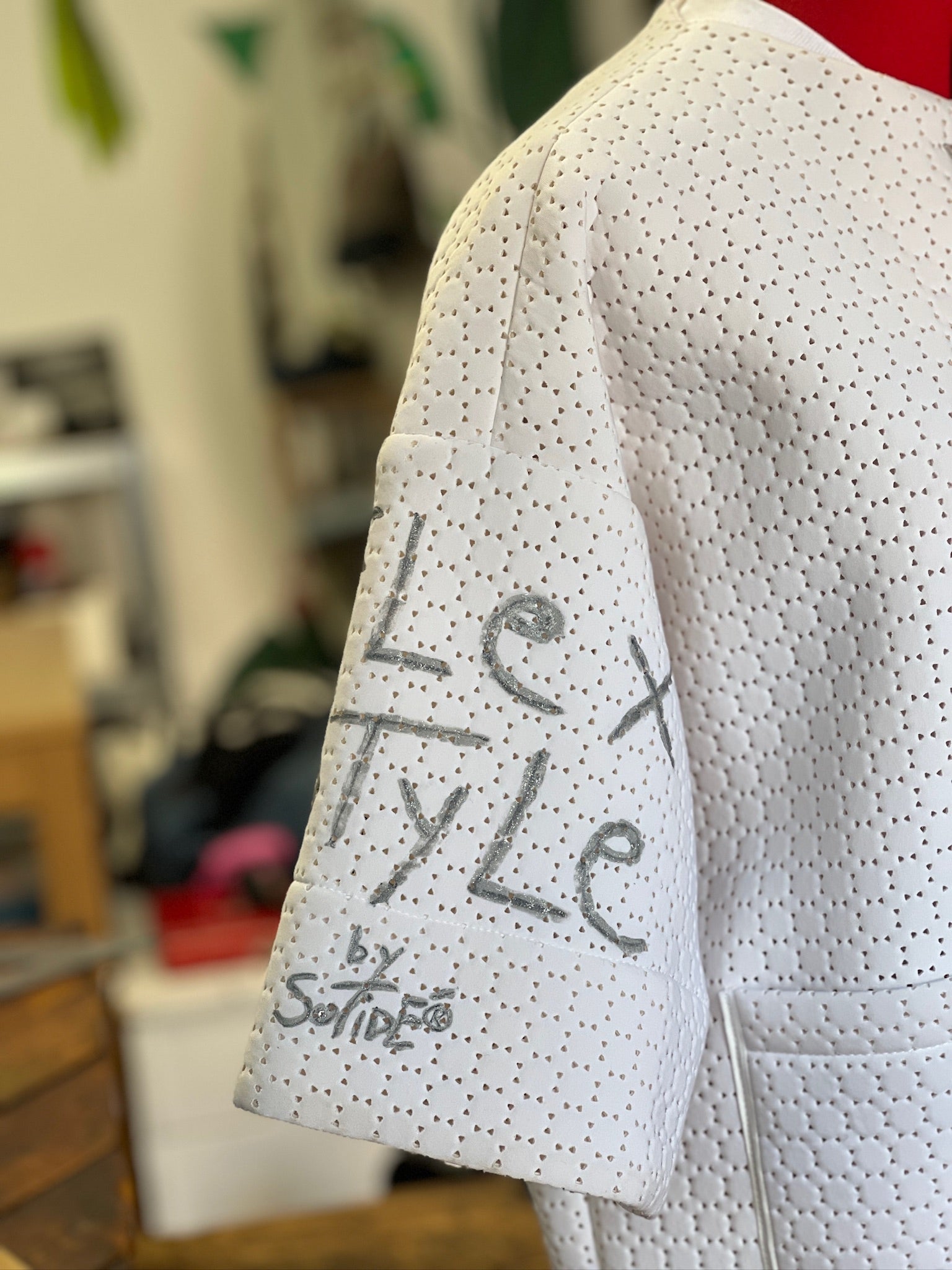 Giacca in neoprene bianco