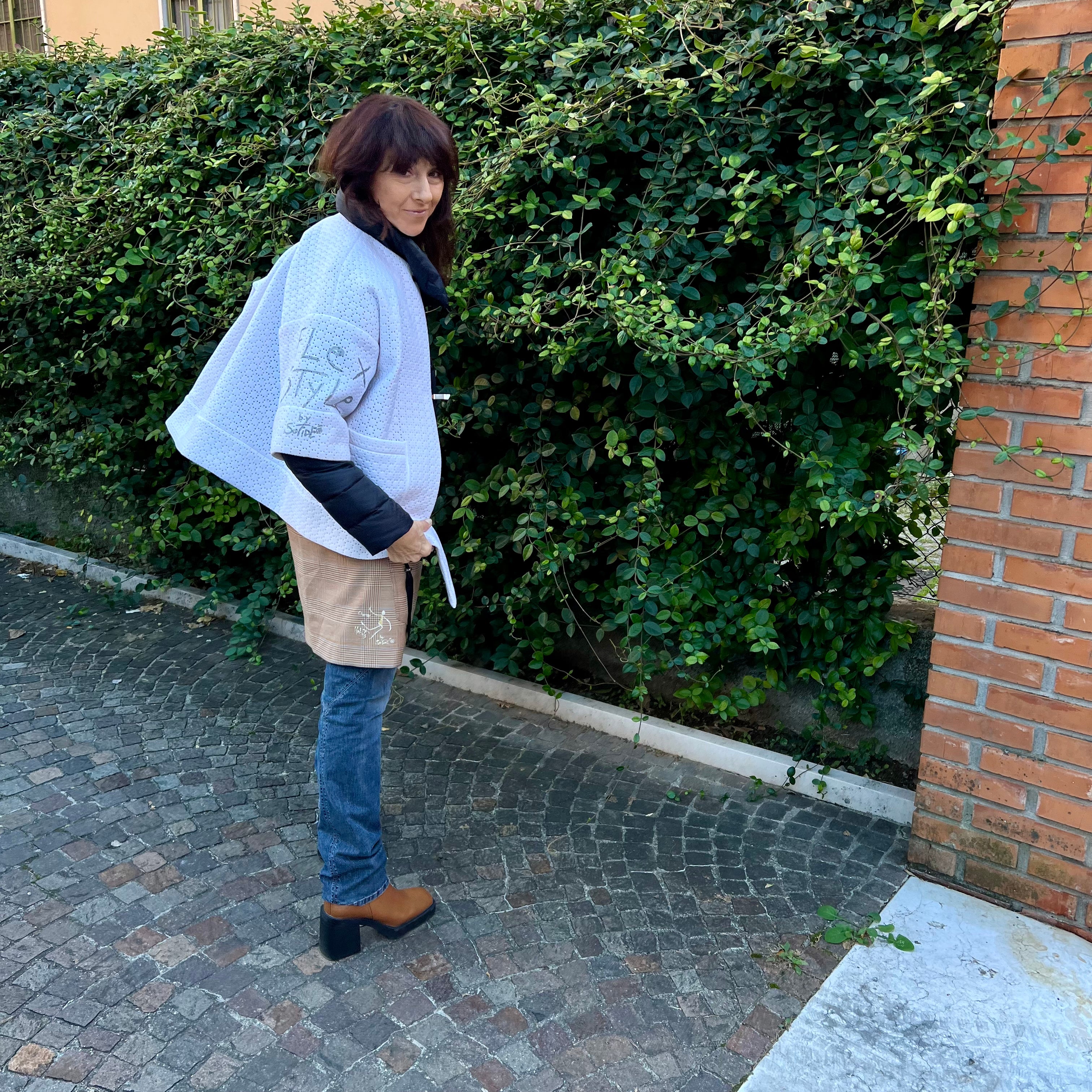 Giacca in neoprene bianco